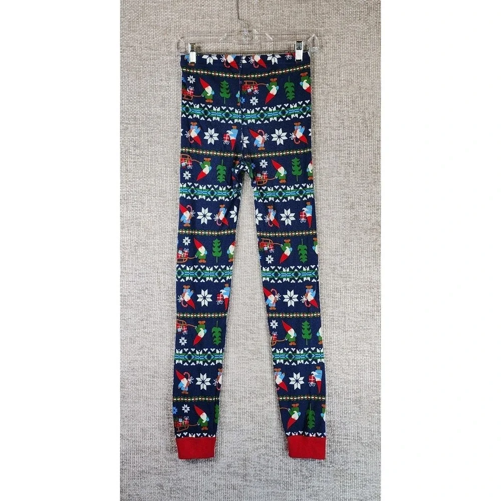 Hanna Andersson Organic Cotton Holiday Elf Pajama Set Youth US 14 Navy Blue